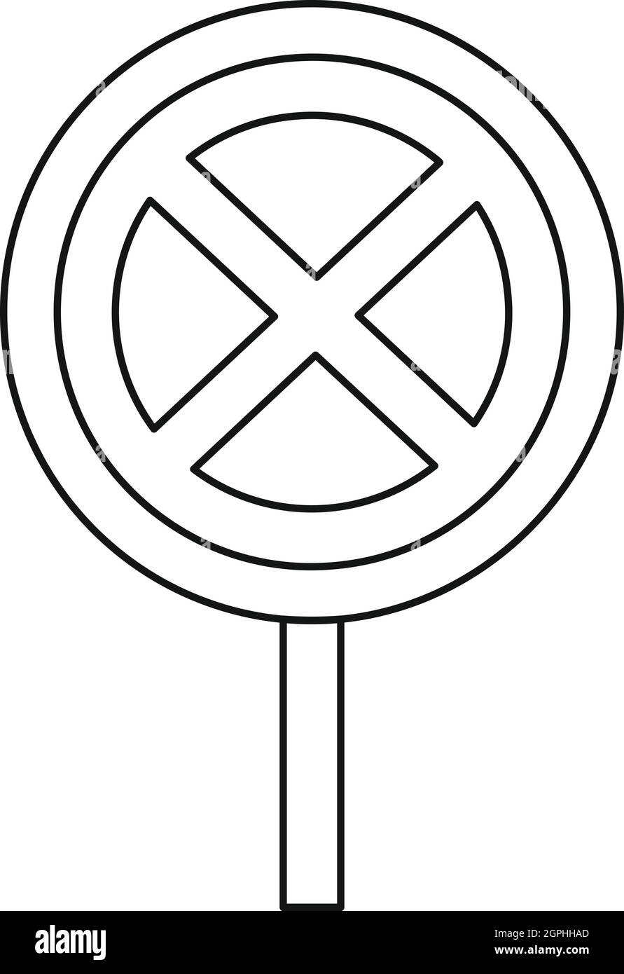 Icône de signe de prolongement dégagé style du contour, Illustration de Vecteur