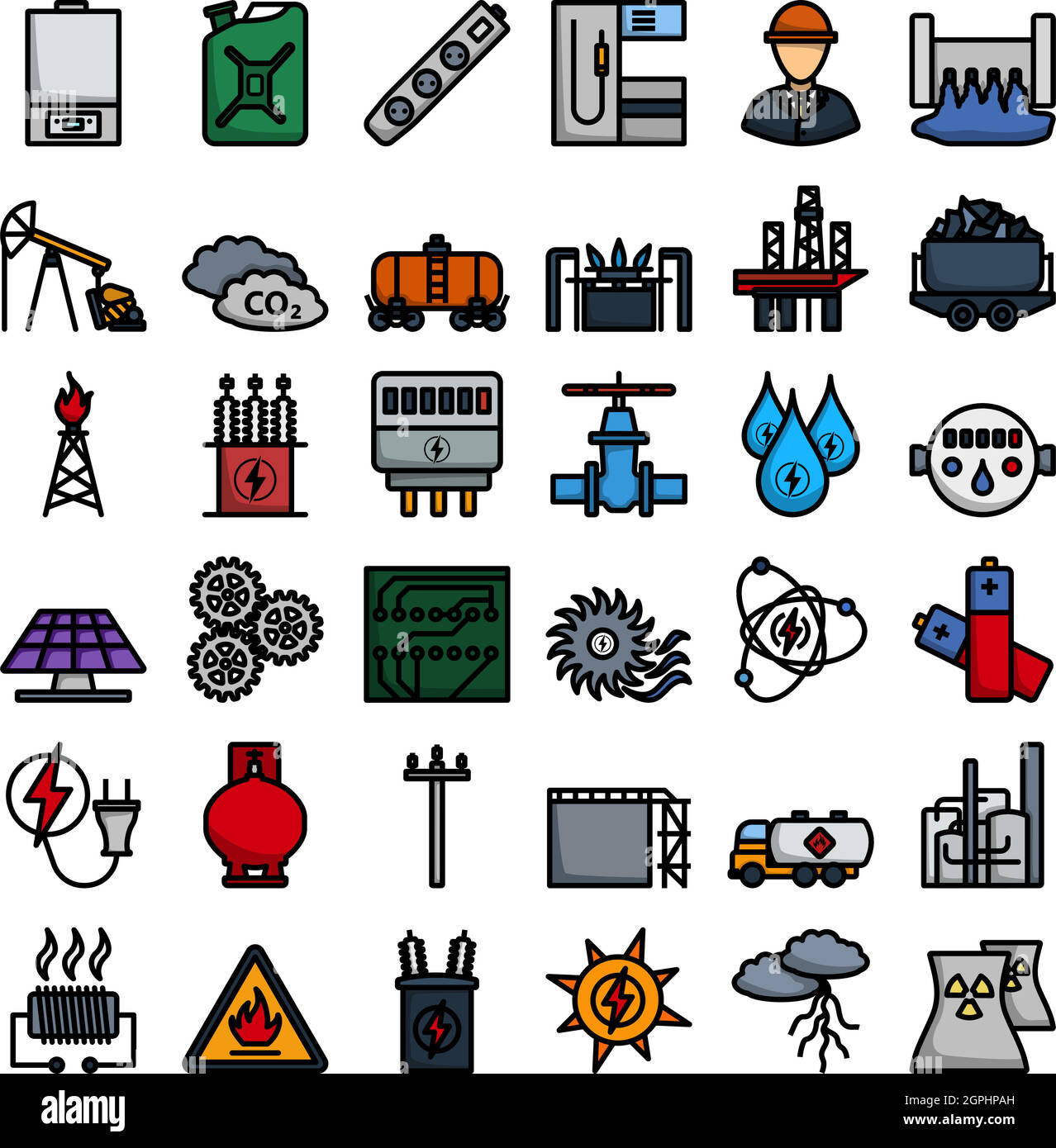 L’énergie Icon Set Illustration de Vecteur