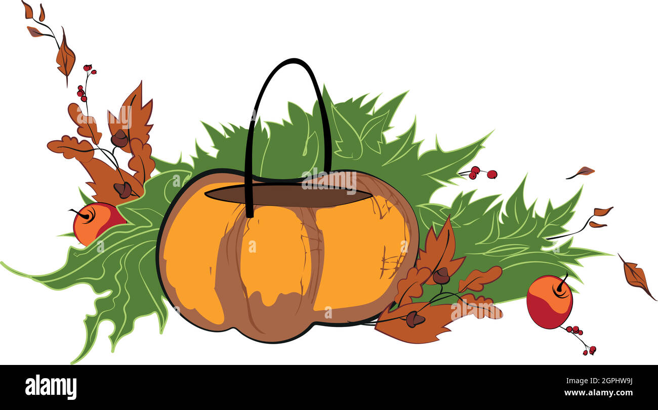 Ensemble de citrouilles d'Halloween. Citrouilles d'orange. Illustration de Vecteur