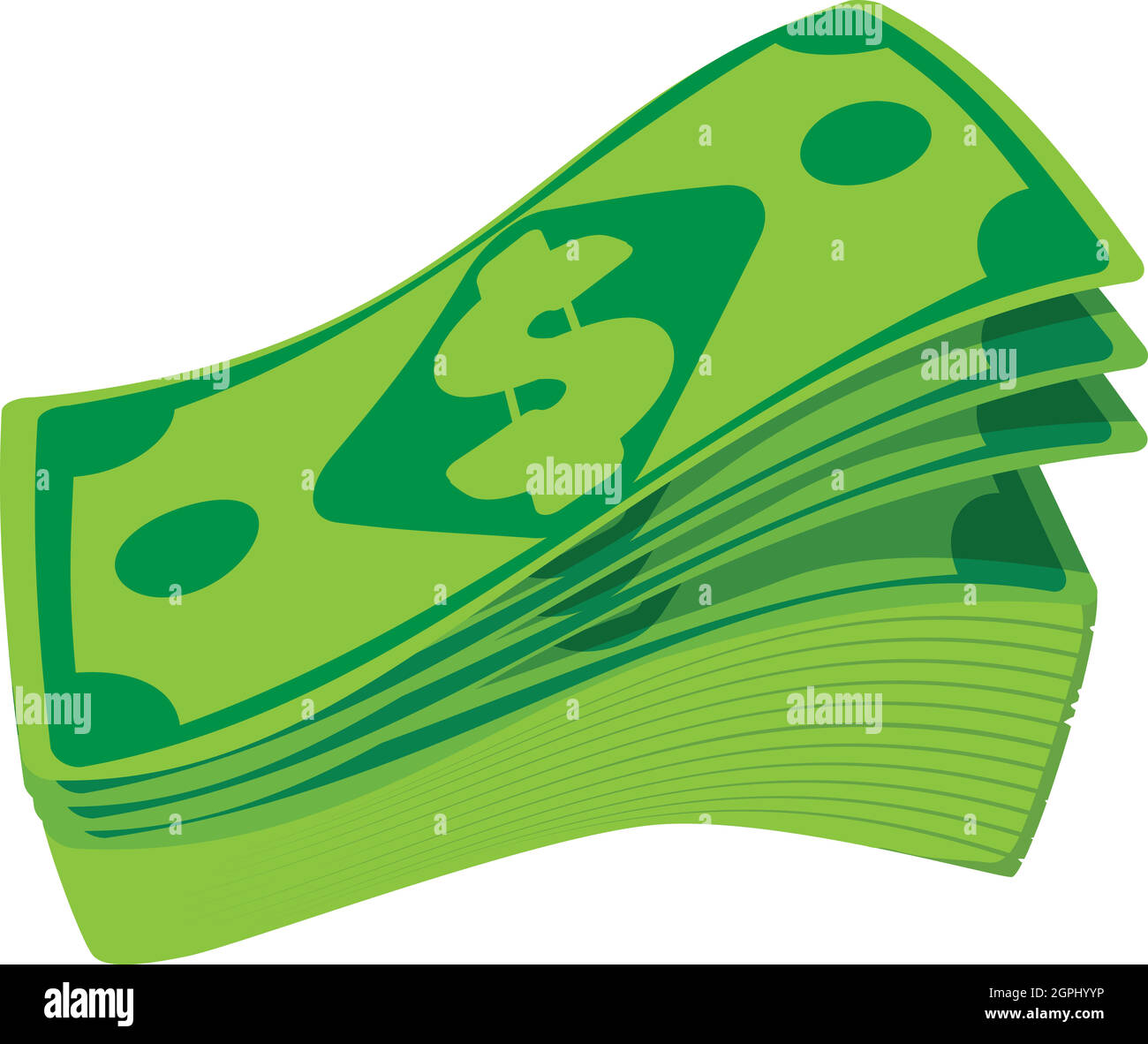 L'icône de trésorerie pack style cartoon, Illustration de Vecteur