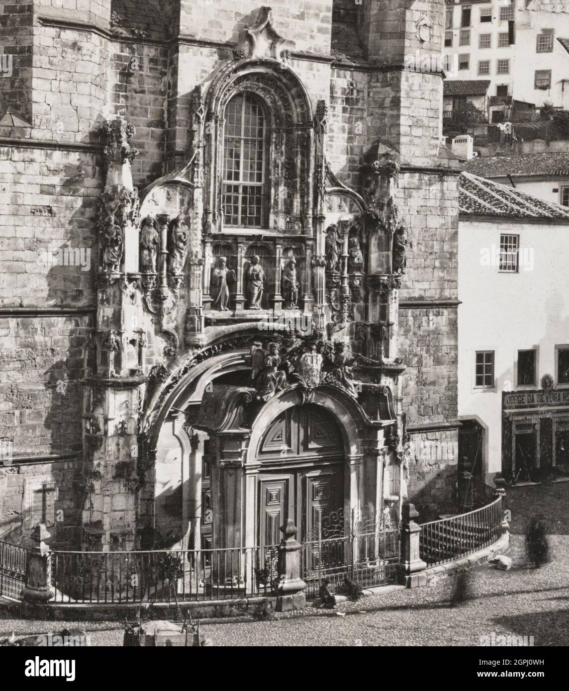 Eglise de Santa Cruz, Coimbra, Portugal, 1907 Banque D'Images
