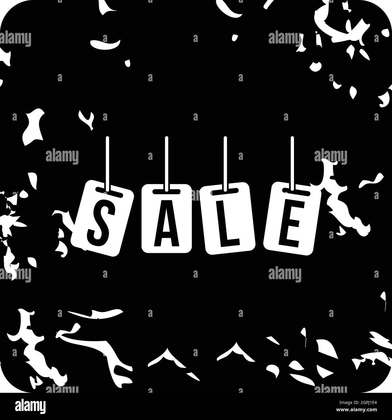 La vente, l'icône grunge style Illustration de Vecteur