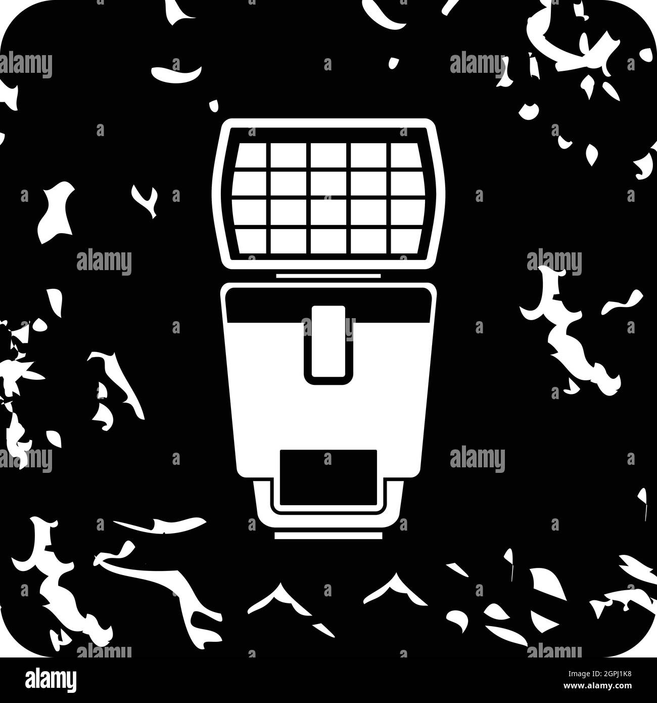 Flash d'éclairage, l'icône grunge style Illustration de Vecteur