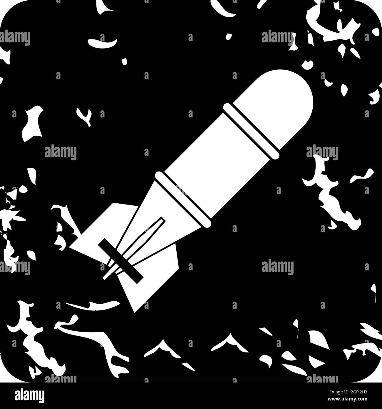 L'icône de têtes nucléaires, grunge style Illustration de Vecteur