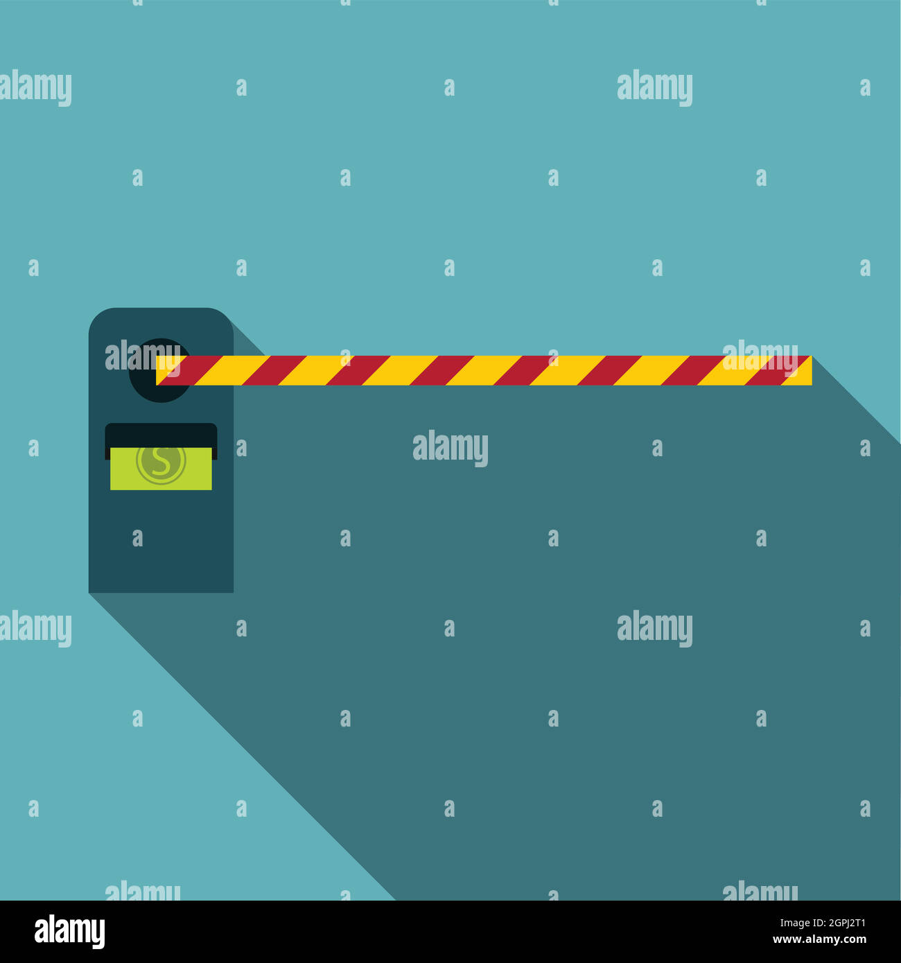 La porte en stationnement, l'icône de style plat Illustration de Vecteur