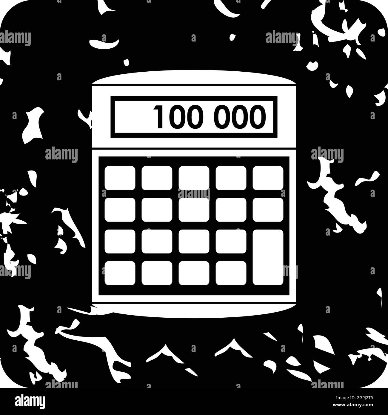 Icône de calculatrice, style grunge Illustration de Vecteur