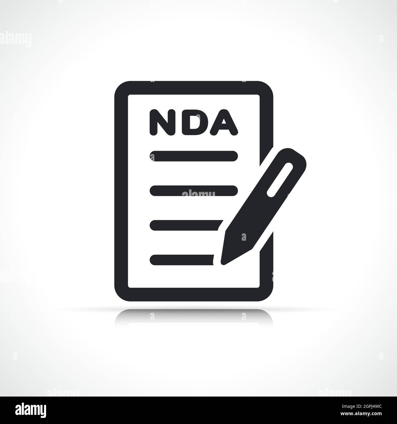 Conception d'icône de document vector nda Illustration de Vecteur