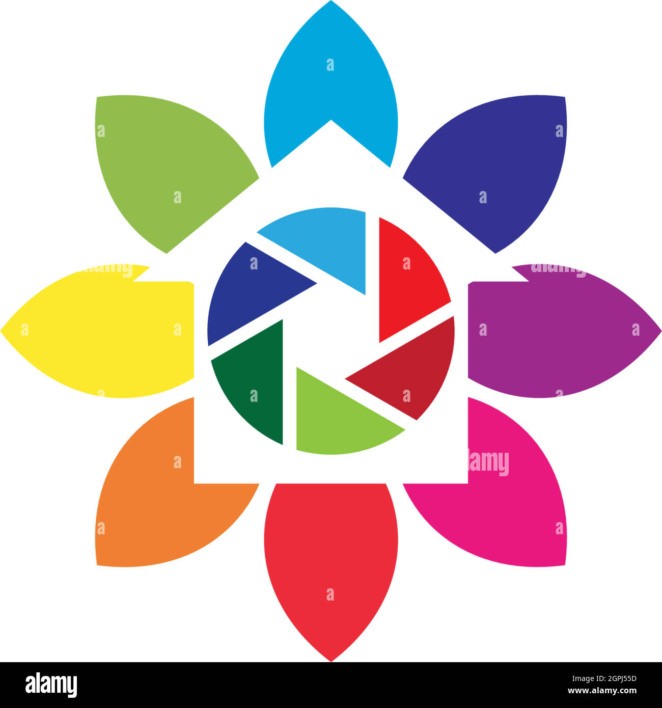 Obturateur d'appareil photo, logo House Illustration de Vecteur