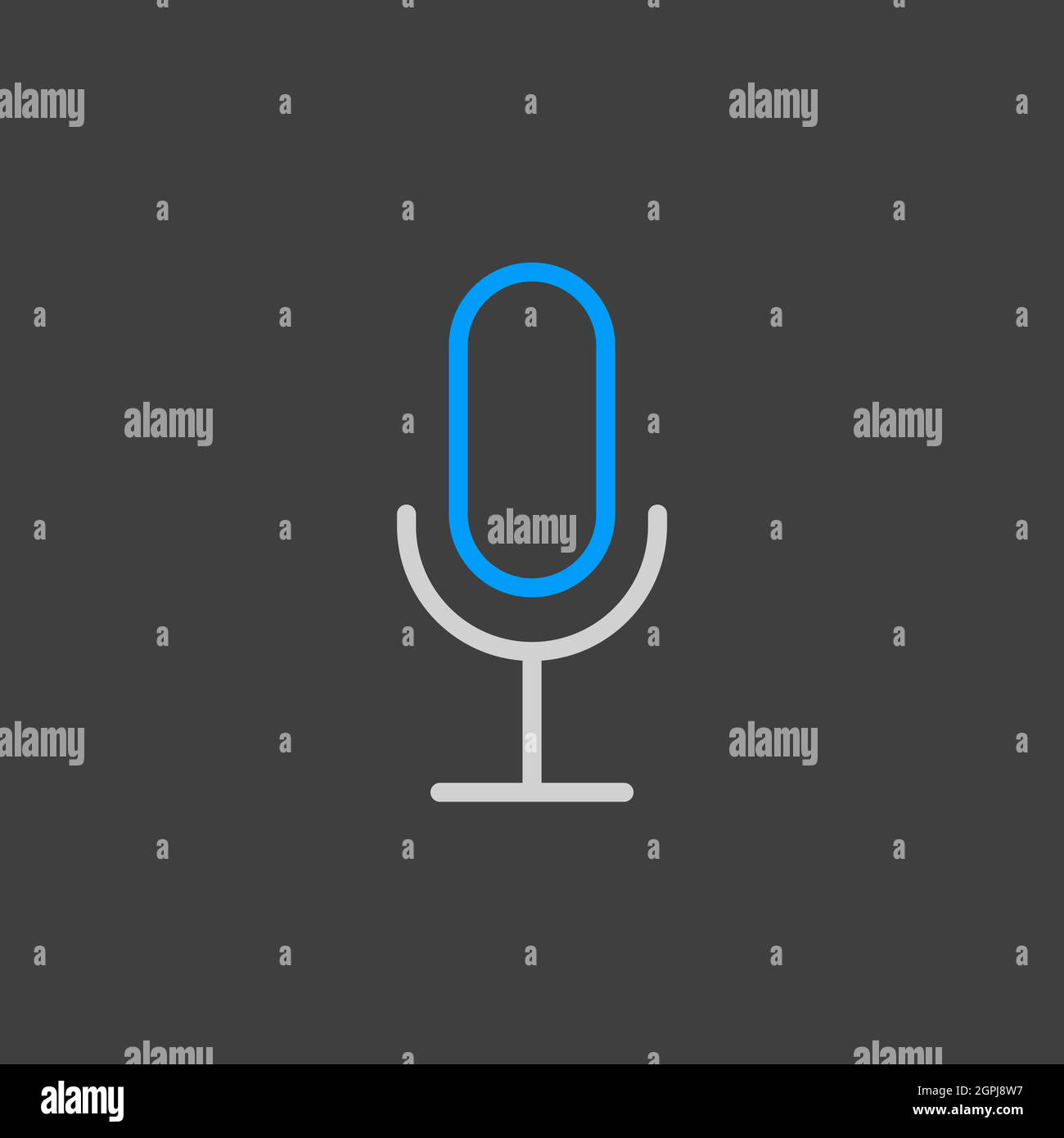 Enregistrez l'icône de vecteur du microphone Illustration de Vecteur