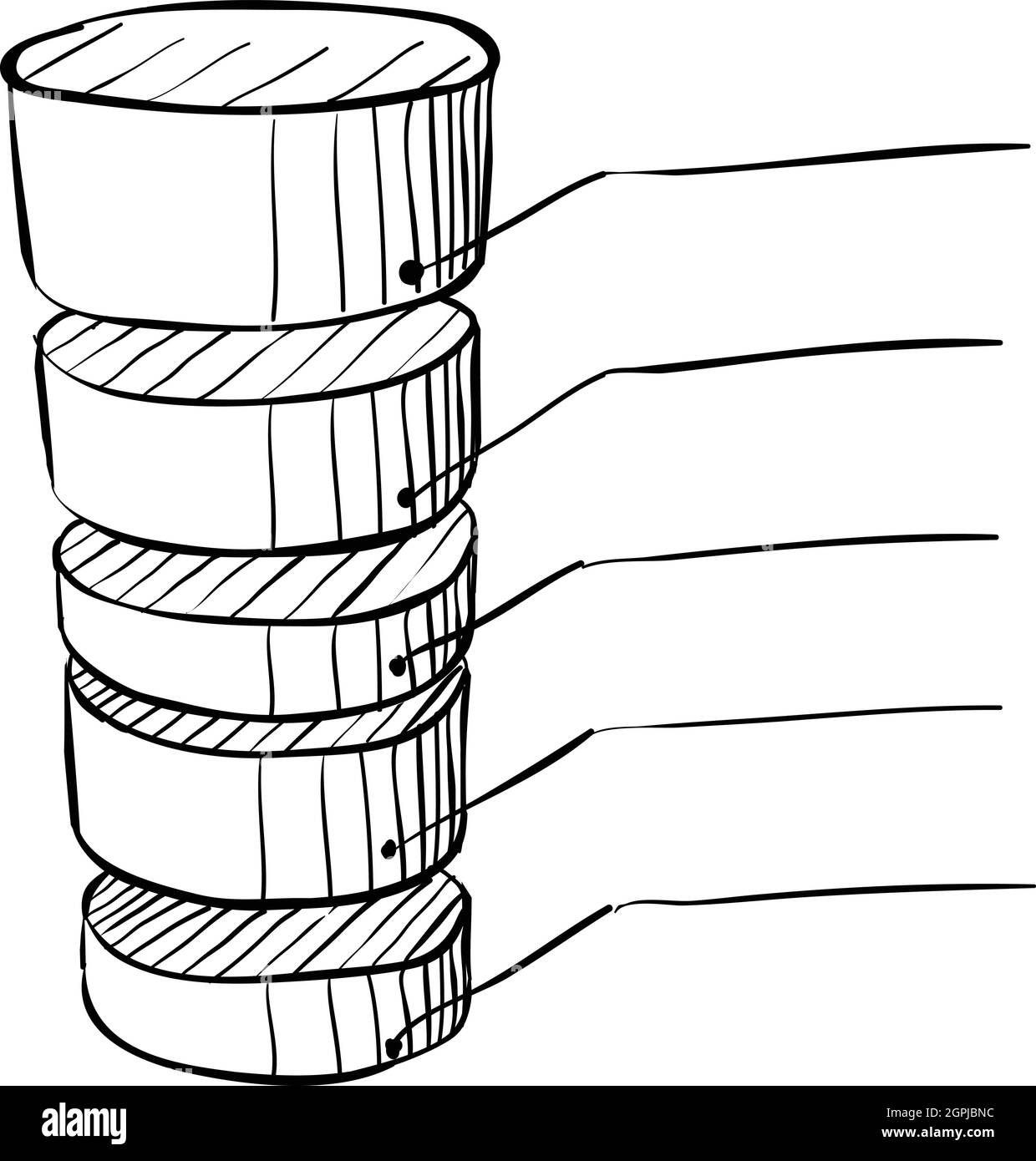 Schéma de l'infographie, a souligné style dessiné à la main Illustration de Vecteur