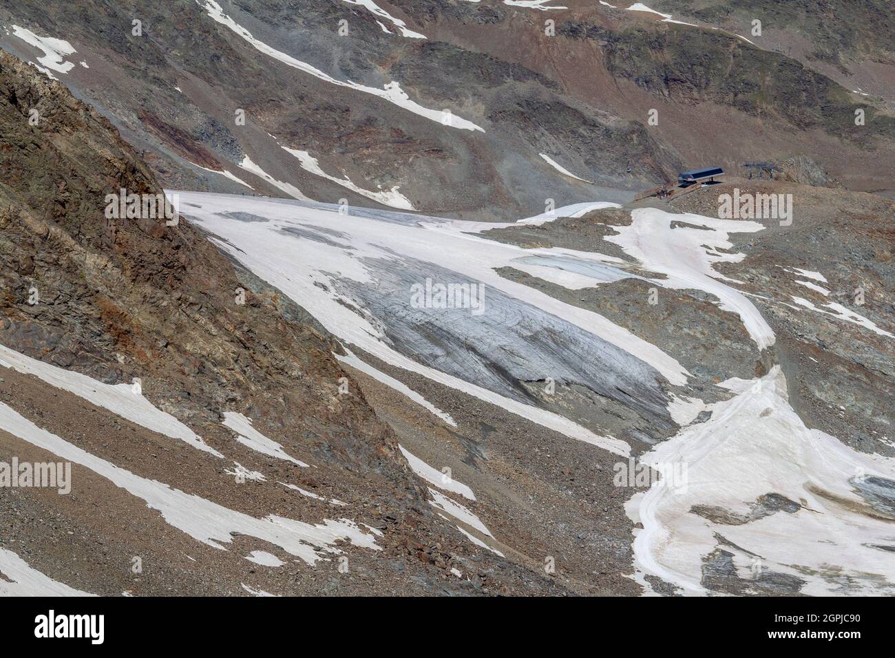 Paysage autour du glacier de Stubai près du Stubaital, une vallée alpine du Tyrol, Autriche Banque D'Images