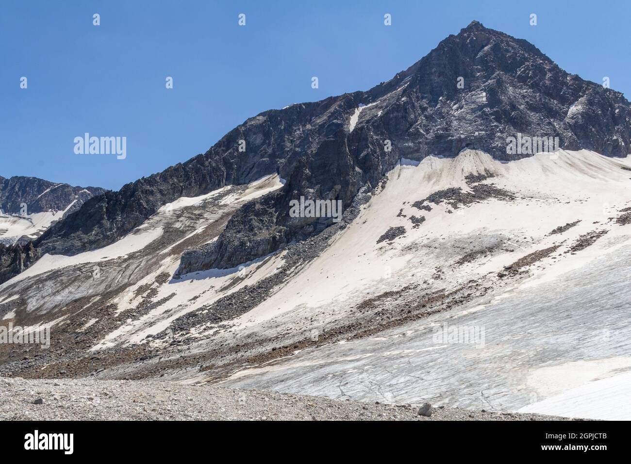 Paysage autour du glacier de Stubai près du Stubaital, une vallée alpine du Tyrol, Autriche Banque D'Images