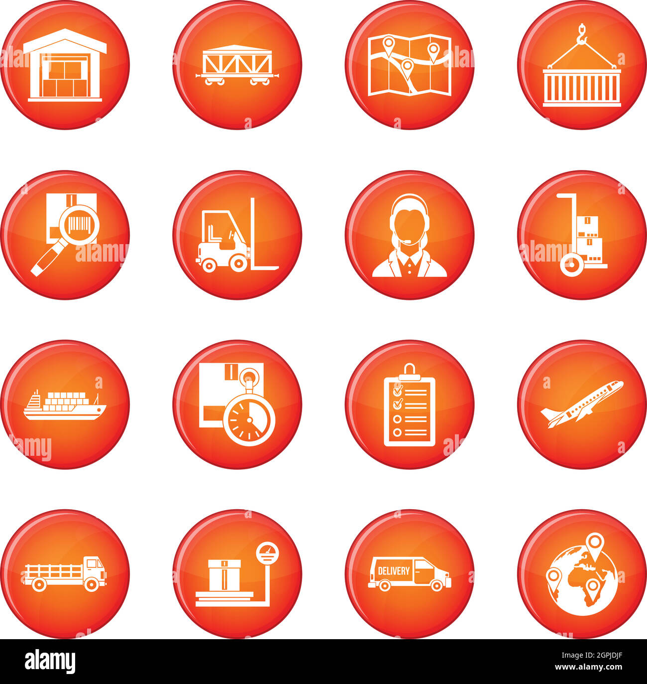 Icônes logistique vector set Illustration de Vecteur