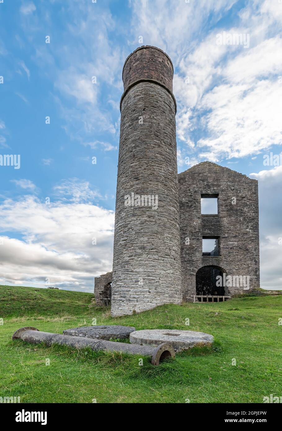 Magpie Mine près de Sheldon dans le Peak District, Derbyshire, Angleterre Banque D'Images