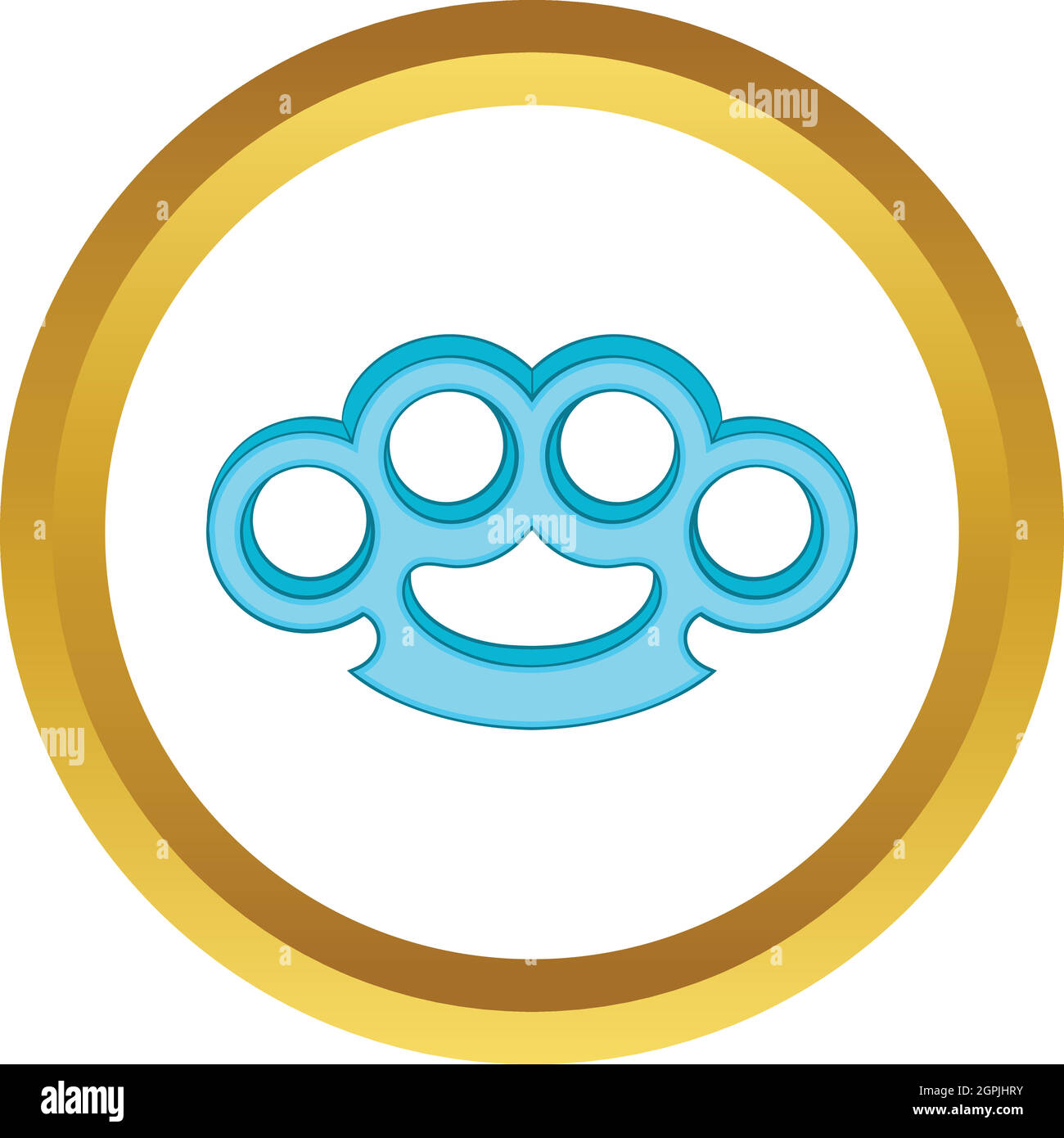 Brass knuckles vector icon Illustration de Vecteur