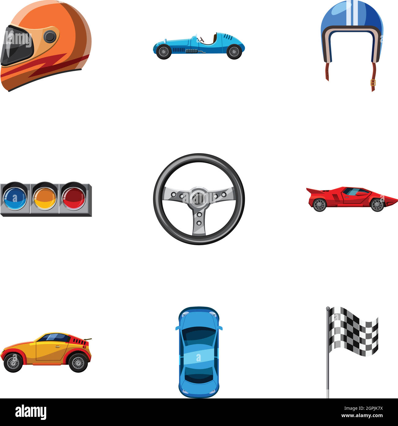 Association de coureurs icons set, cartoon style Illustration de Vecteur