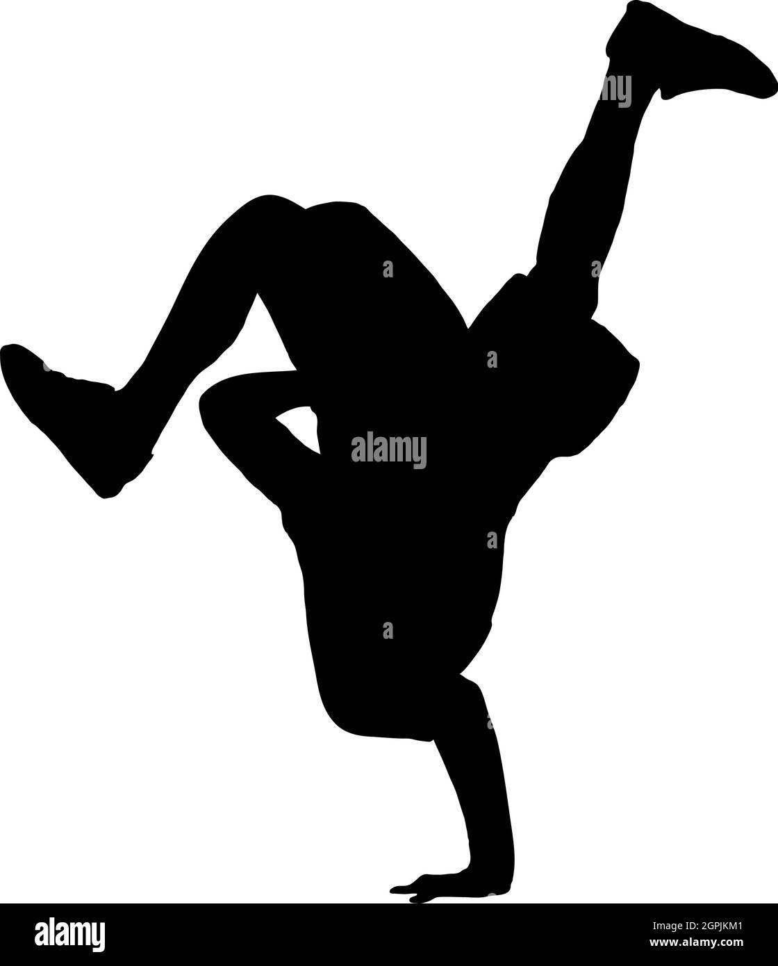 Silhouette du danseur de hip-hop Illustration de Vecteur
