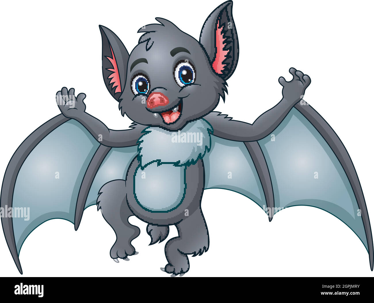 Illustration vectorielle du vol de dessin animé Bat Illustration de Vecteur