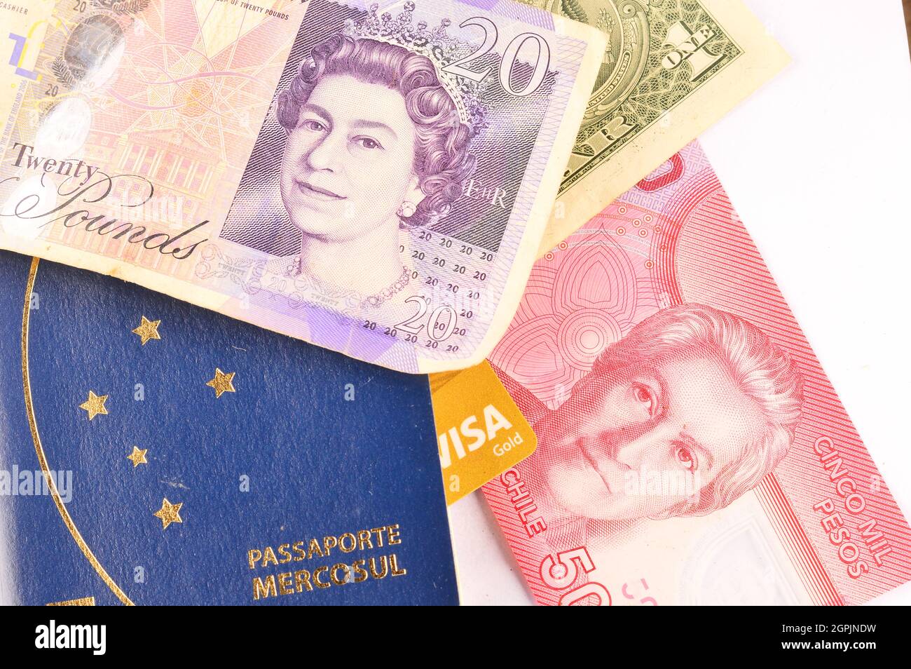 Voyage et échange de l'argent photo concept Banque D'Images