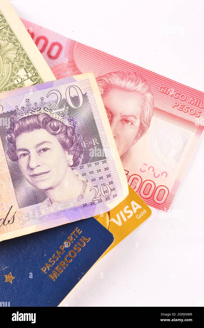 Voyage et échange de l'argent photo concept Banque D'Images