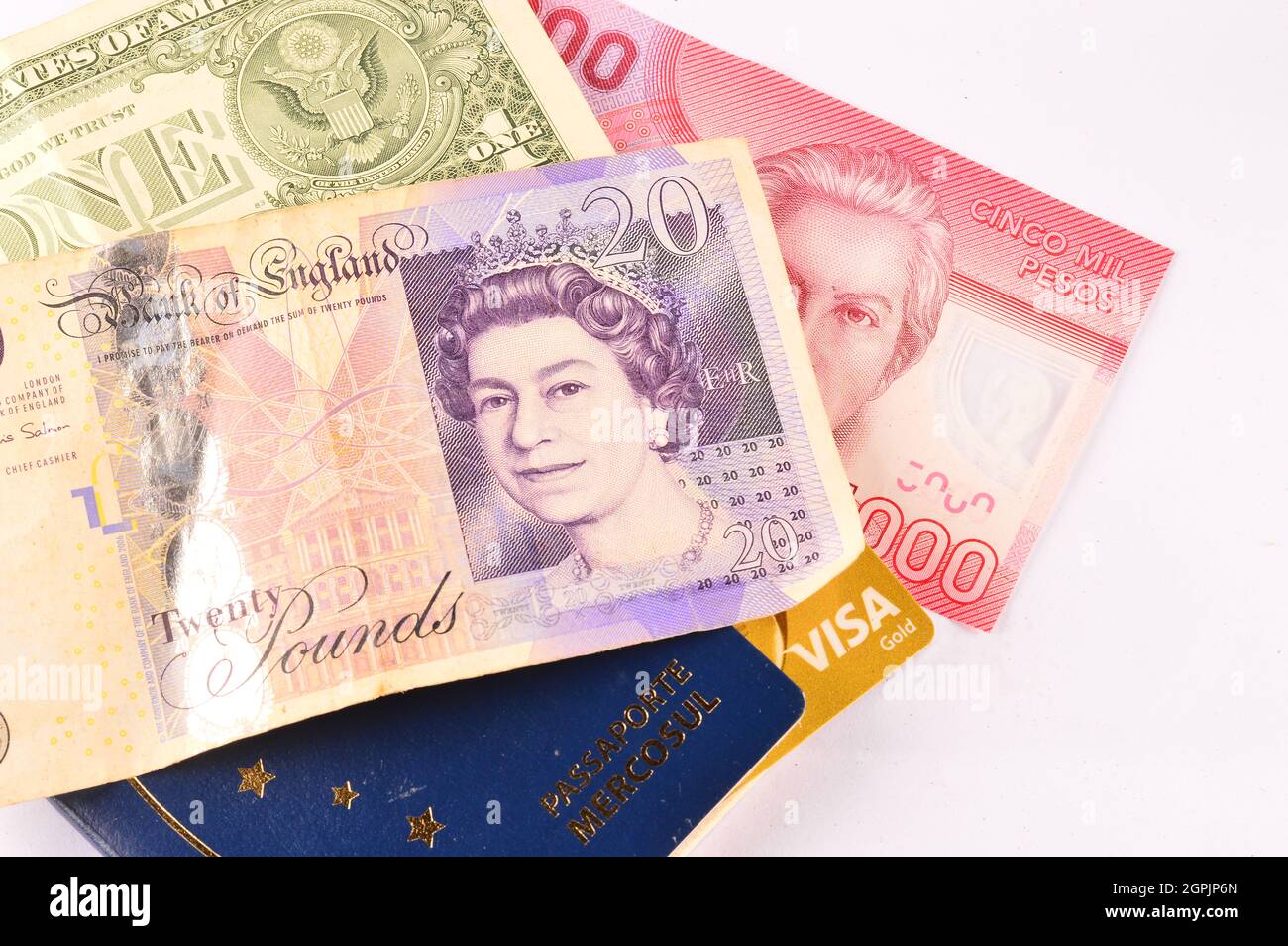 Voyage et échange de l'argent photo concept Banque D'Images