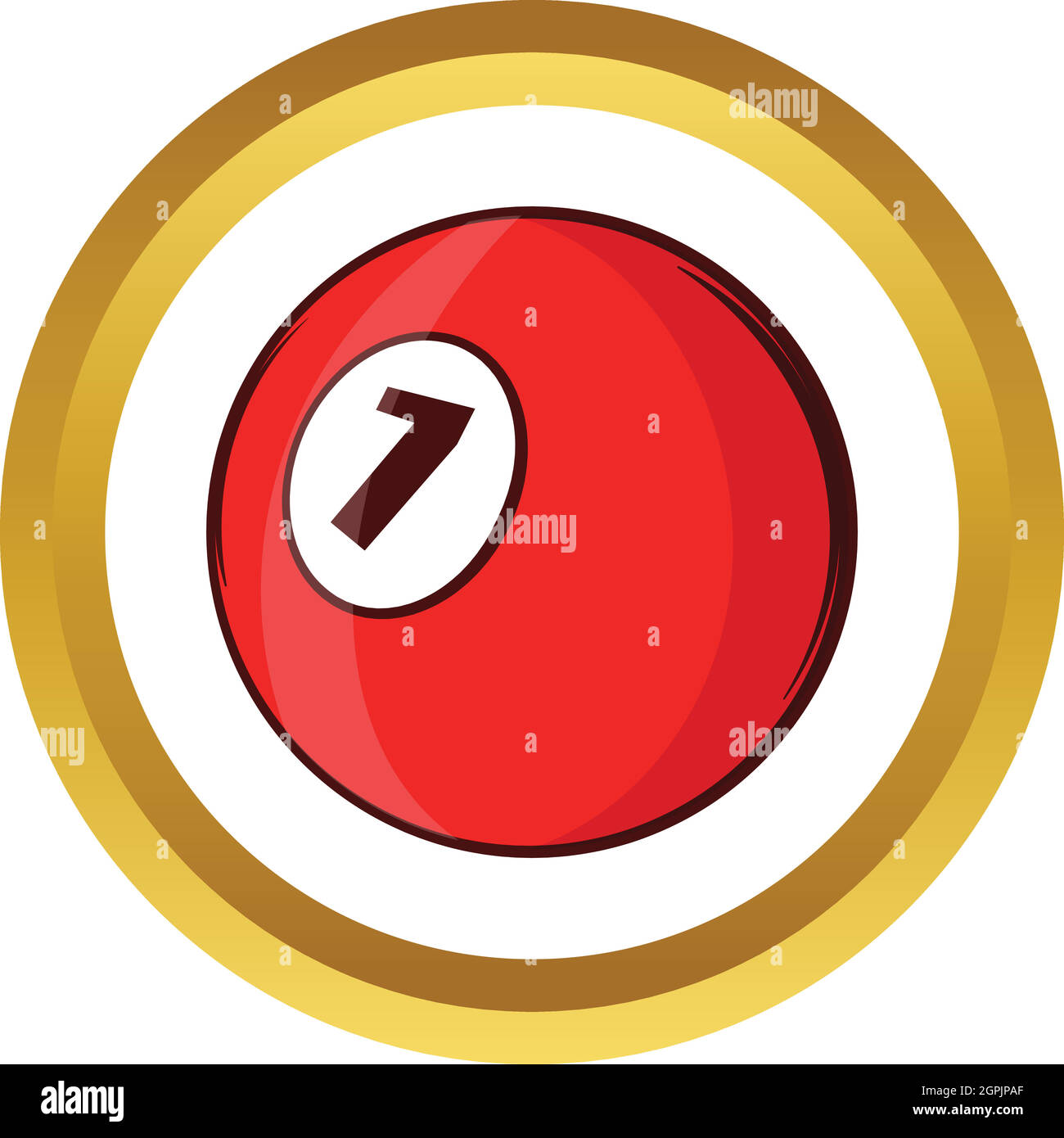 Boule de billard, l'icône vecteur cartoon style Illustration de Vecteur