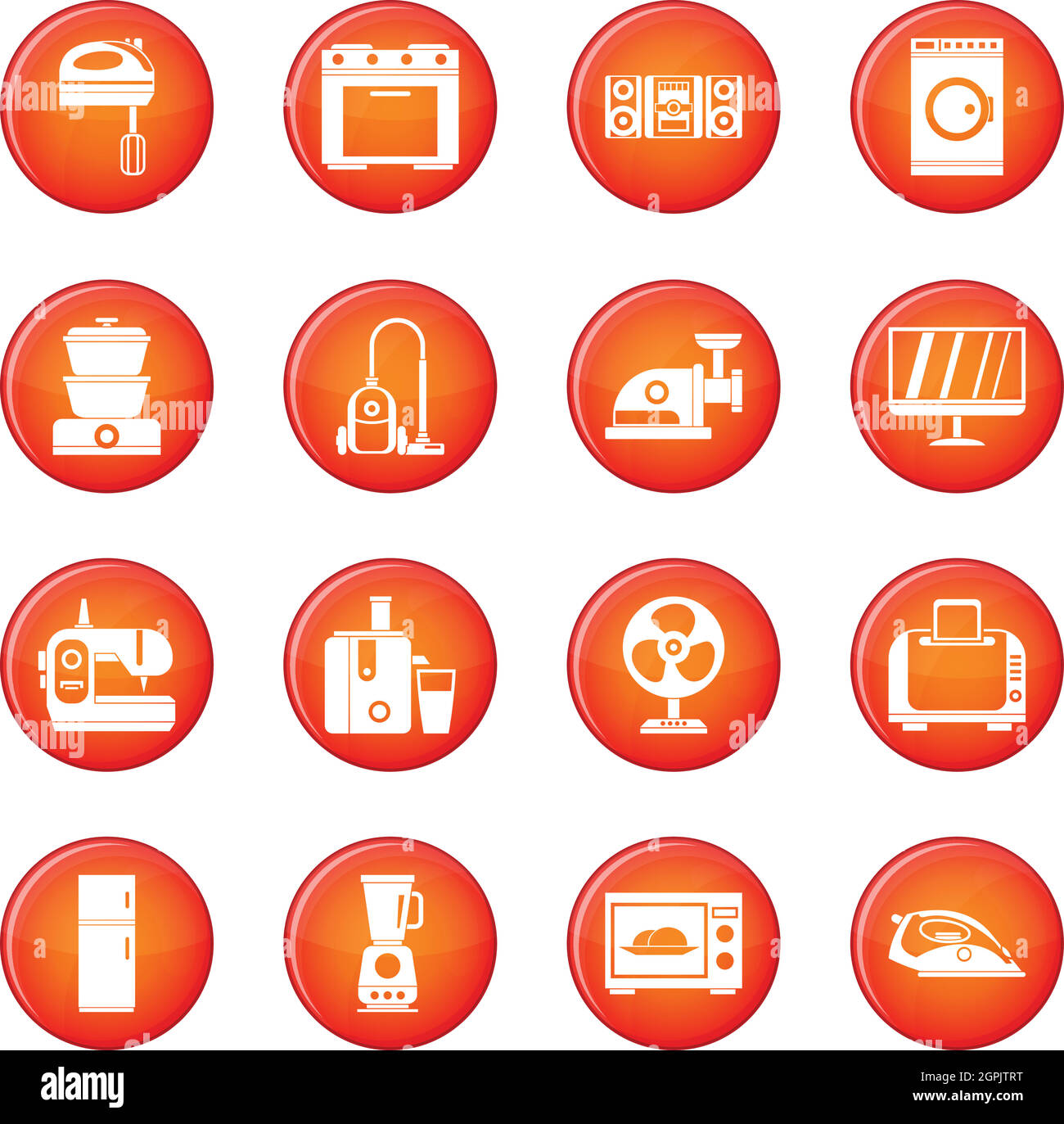 Les appareils ménagers icônes vector set Illustration de Vecteur