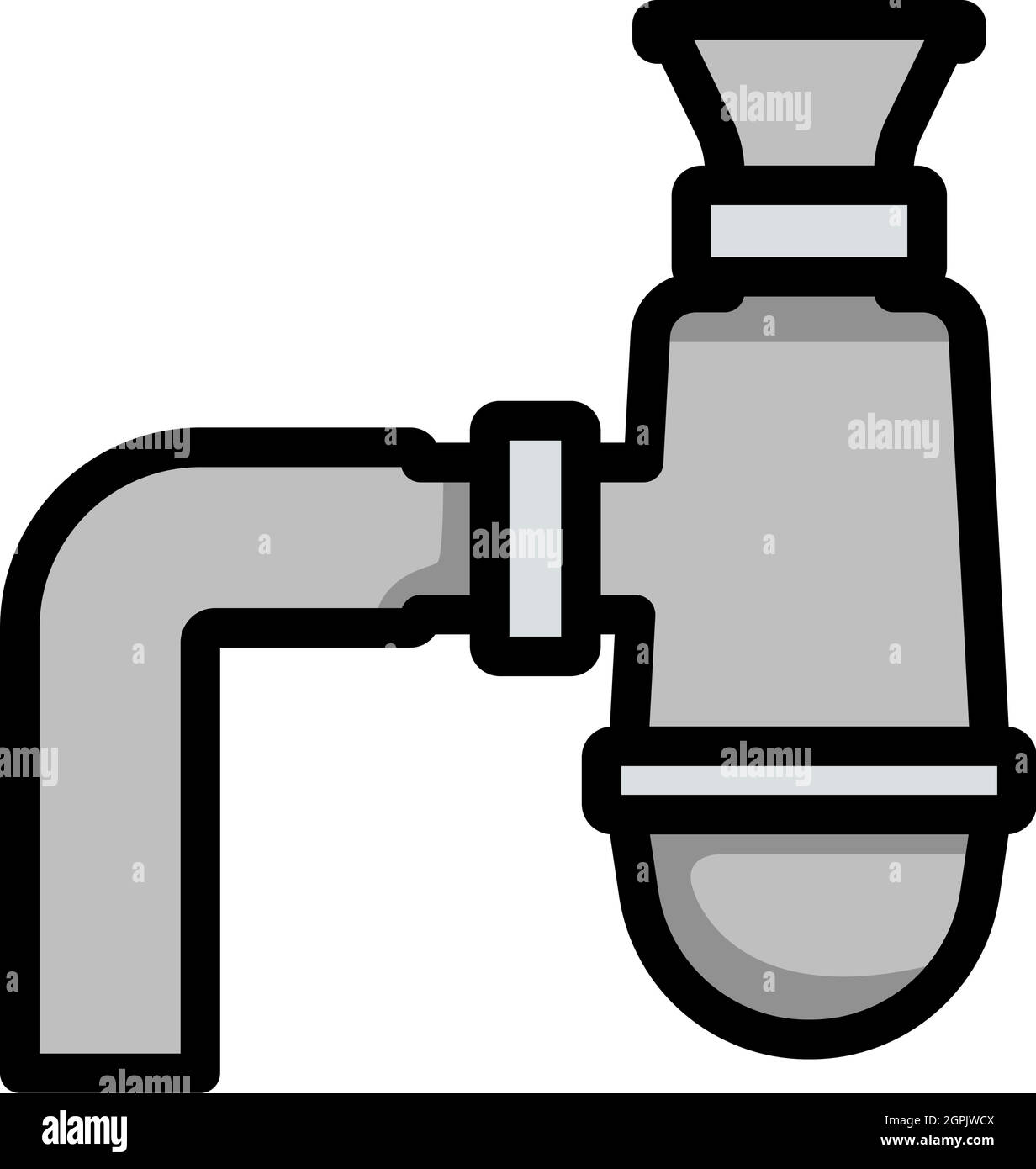 Icône Siphon dans la salle de bains Illustration de Vecteur
