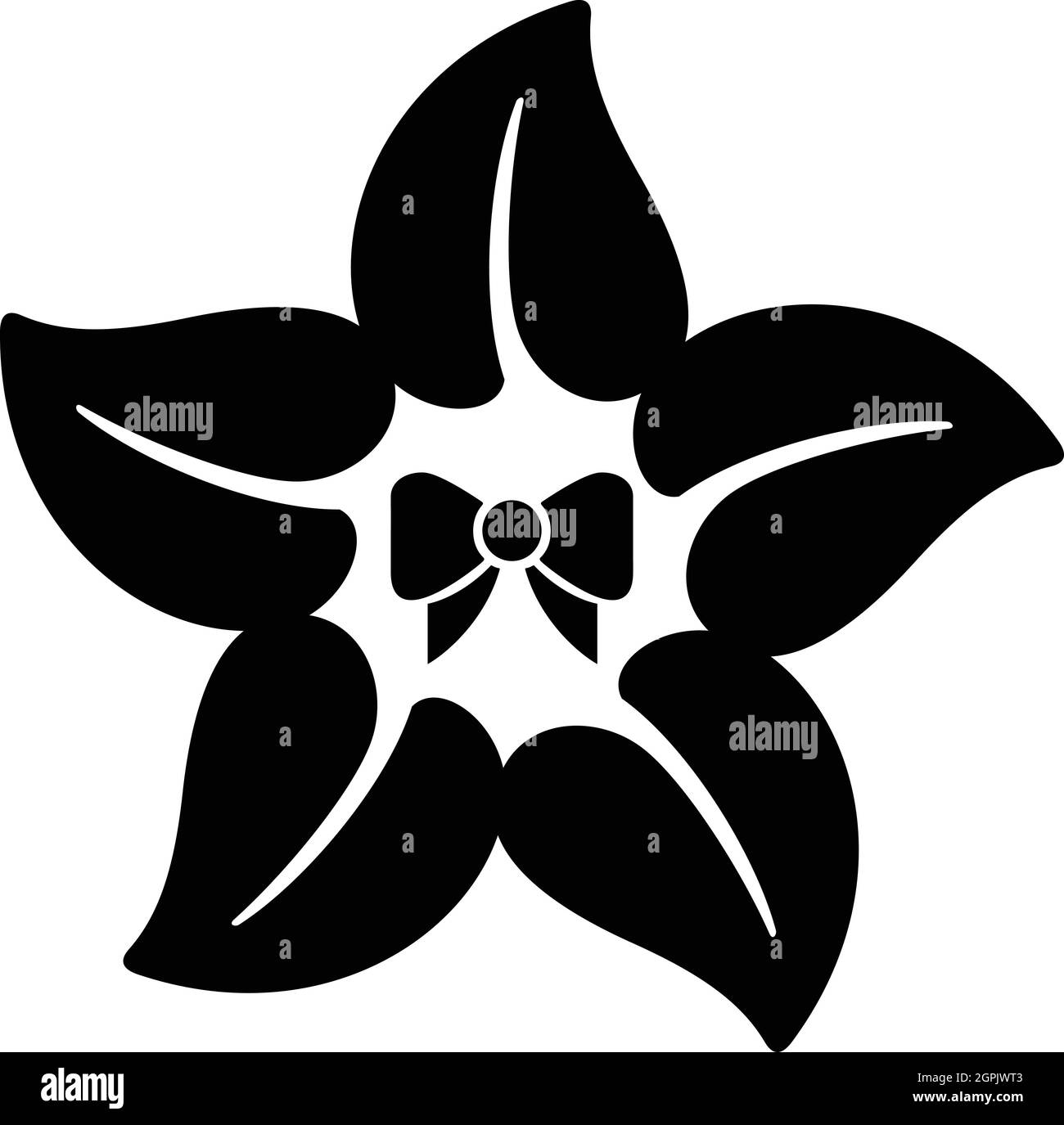 Icône Étoile fleur, le style simple Illustration de Vecteur