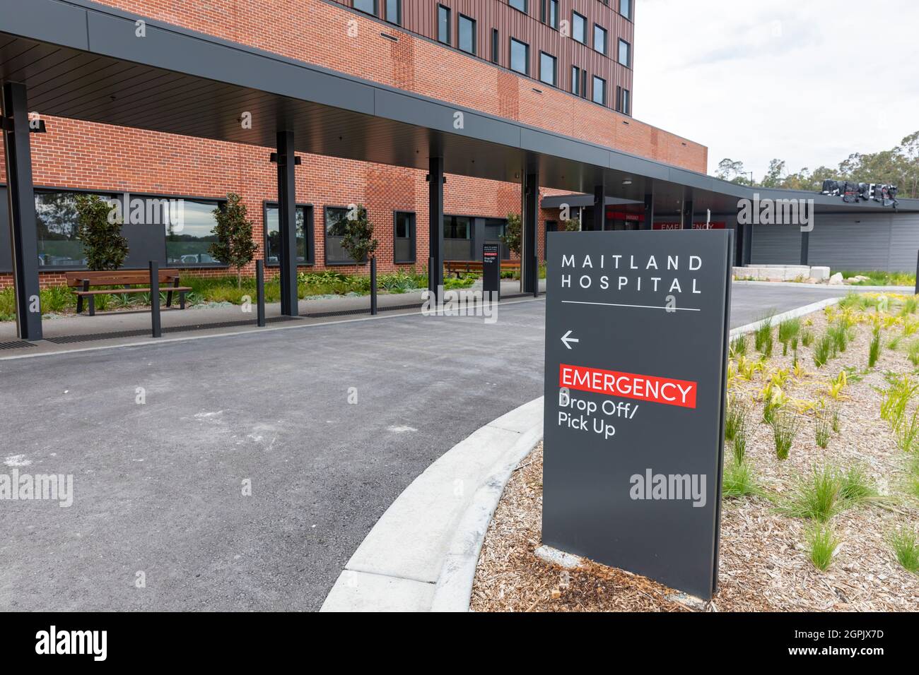 Nouvel hôpital de Maitland dans la ville régionale de Maitland en Nouvelle-Galles du Sud, qui ouvrira ses portes début 2022, Nouvelle-Galles du Sud, Australie Banque D'Images