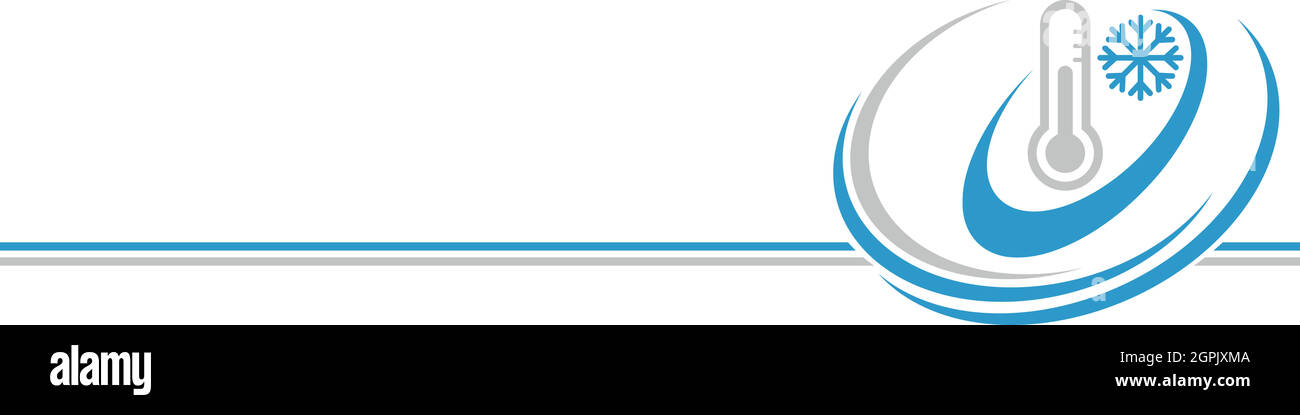 Thermomètre und Schneeflocke, Temperatur, Klima, logo, hintergrund Illustration de Vecteur