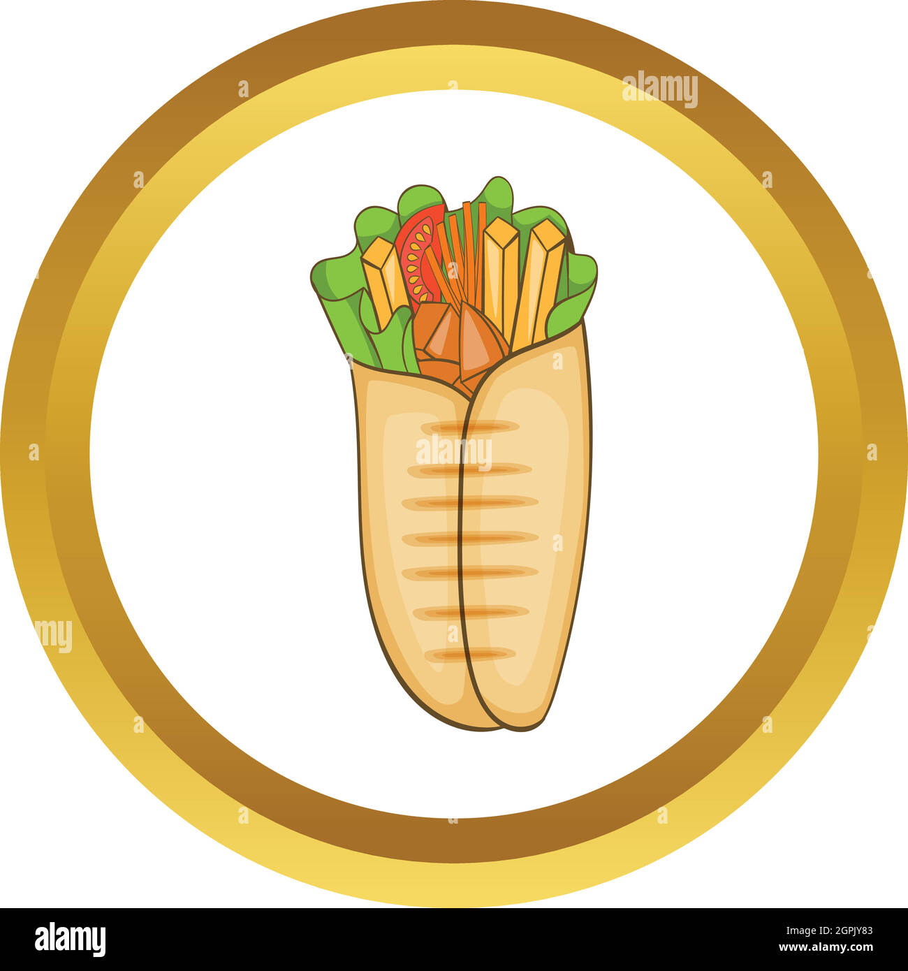 Icône vecteur Shawarma Illustration de Vecteur