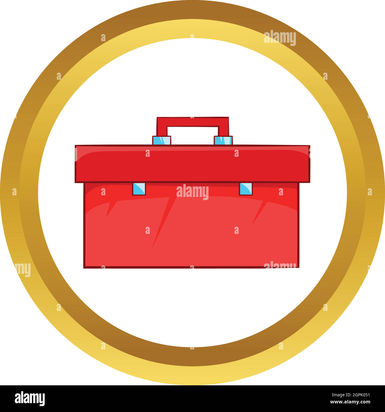 Icône vecteur cas rouge fermé Illustration de Vecteur