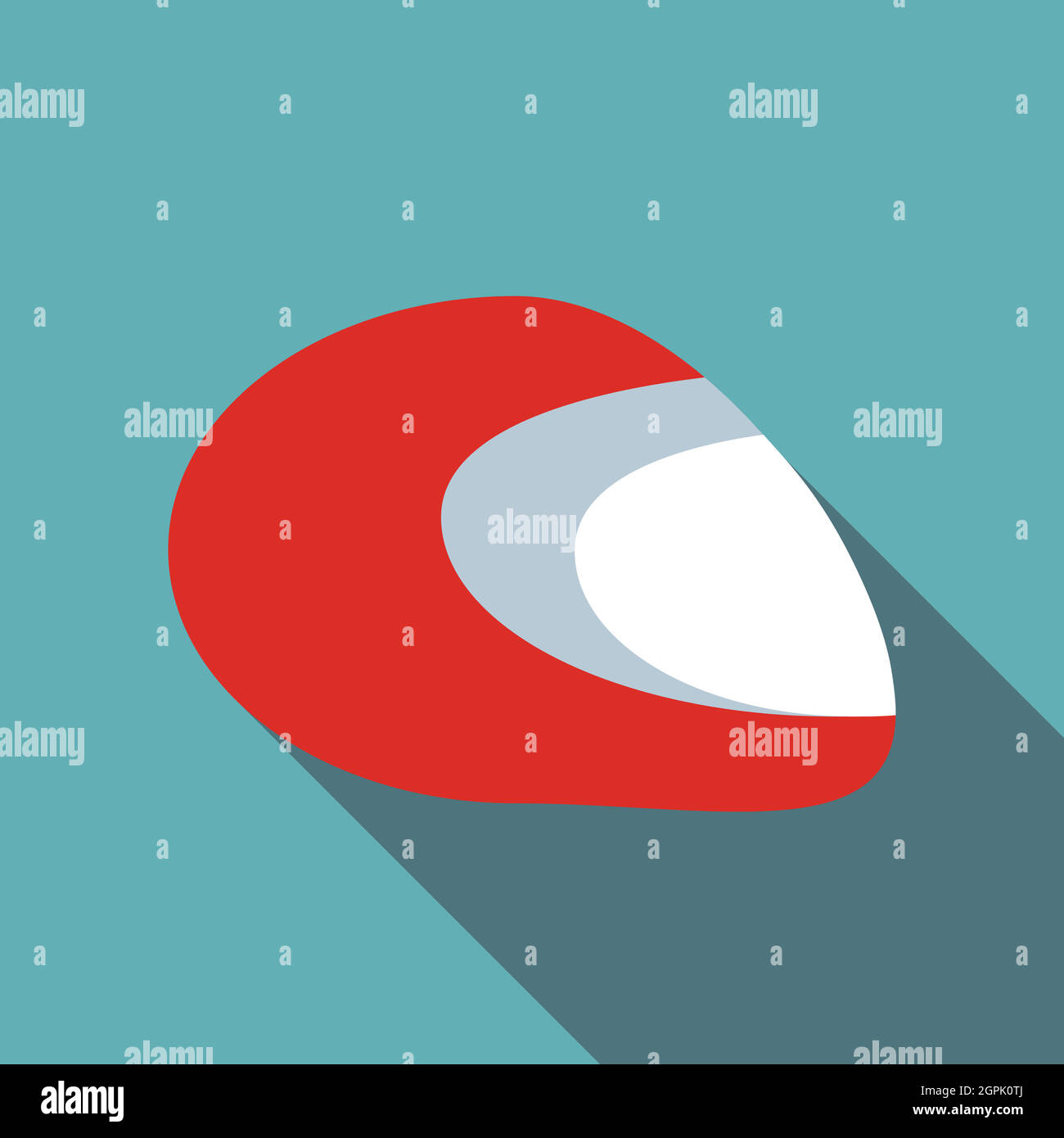 L'icône du casque Racing, style plat Illustration de Vecteur