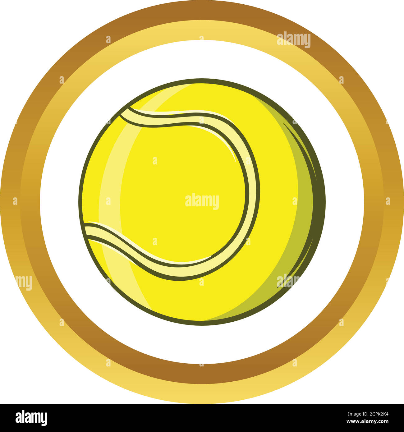 Balle de Tennis, icône vector cartoon style Illustration de Vecteur