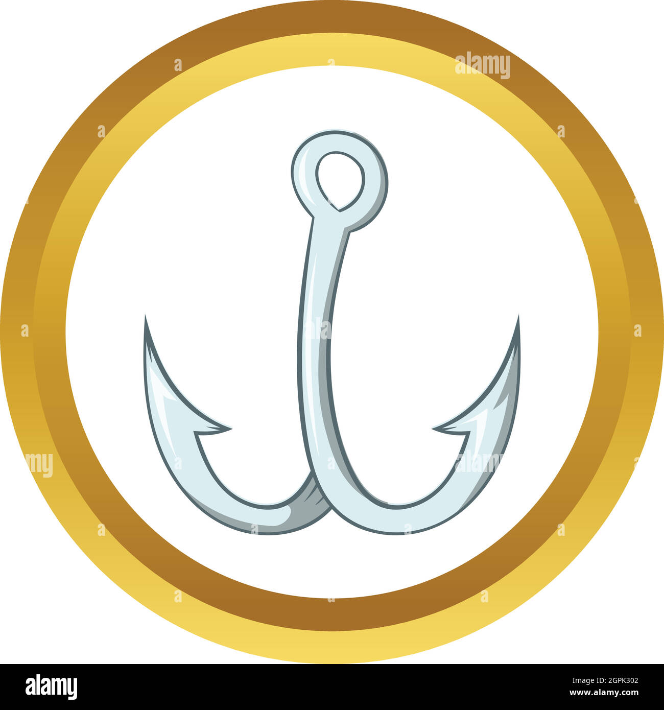 Crochet pour l'icône vecteur pêche Illustration de Vecteur