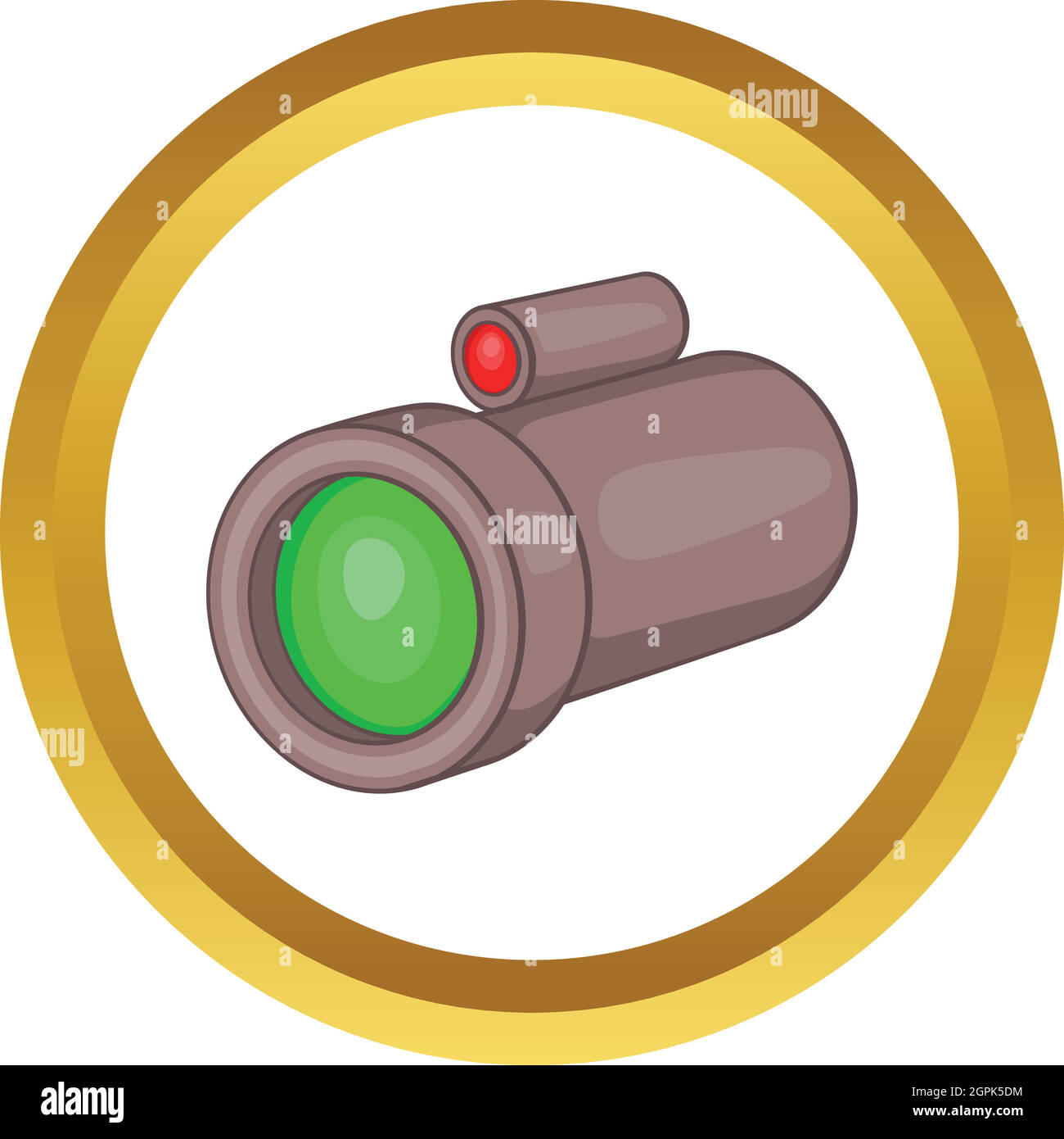 Sniper Rifle telescope icône vecteur Illustration de Vecteur