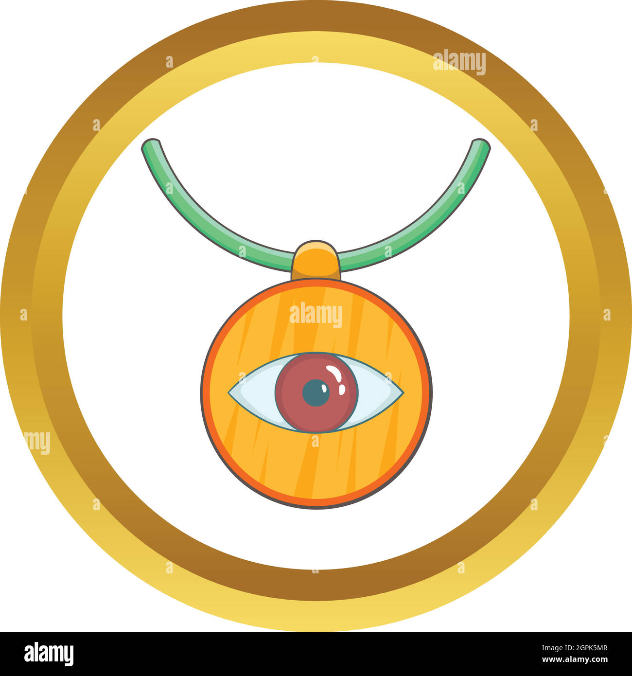 Amulette contre le mauvais œil l'icône vecteur Illustration de Vecteur