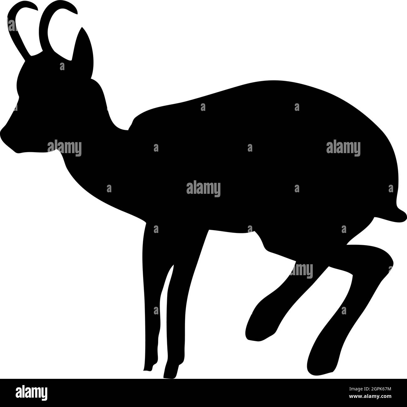 Silhouette d'antilope de chèvre Illustration de Vecteur