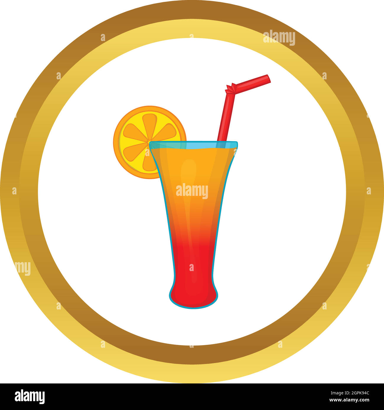 Icône vecteur cocktail de fruits Illustration de Vecteur