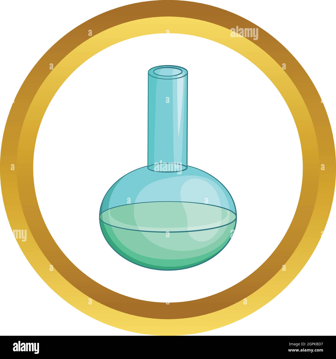 Flacon de laboratoire chimique icône vecteur Illustration de Vecteur