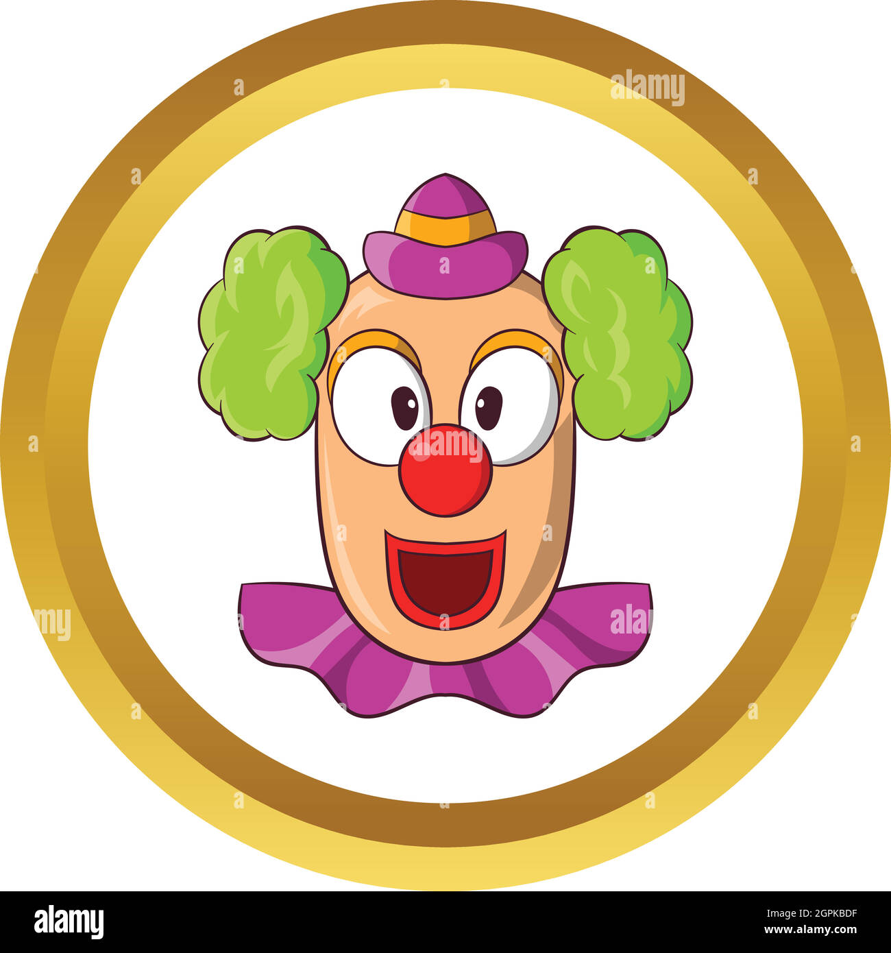 Tête de clown icône vecteur Illustration de Vecteur