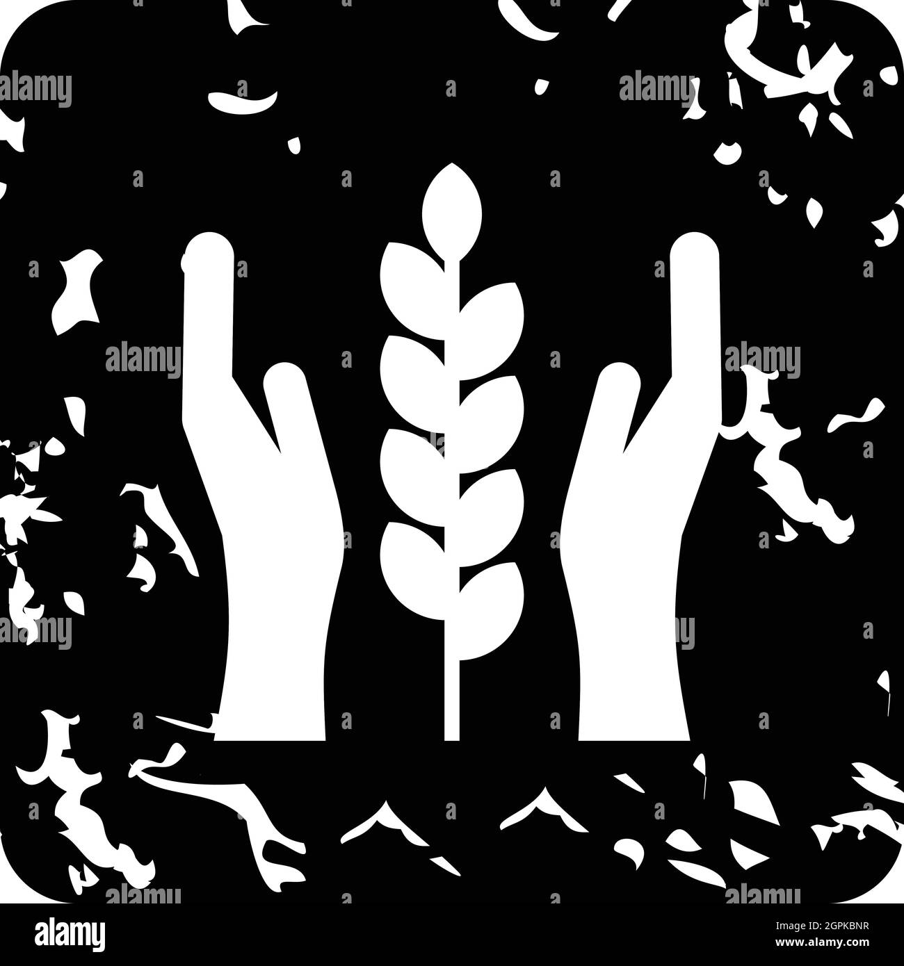 Icône de concept d'assurance agricole, style grunge Illustration de Vecteur