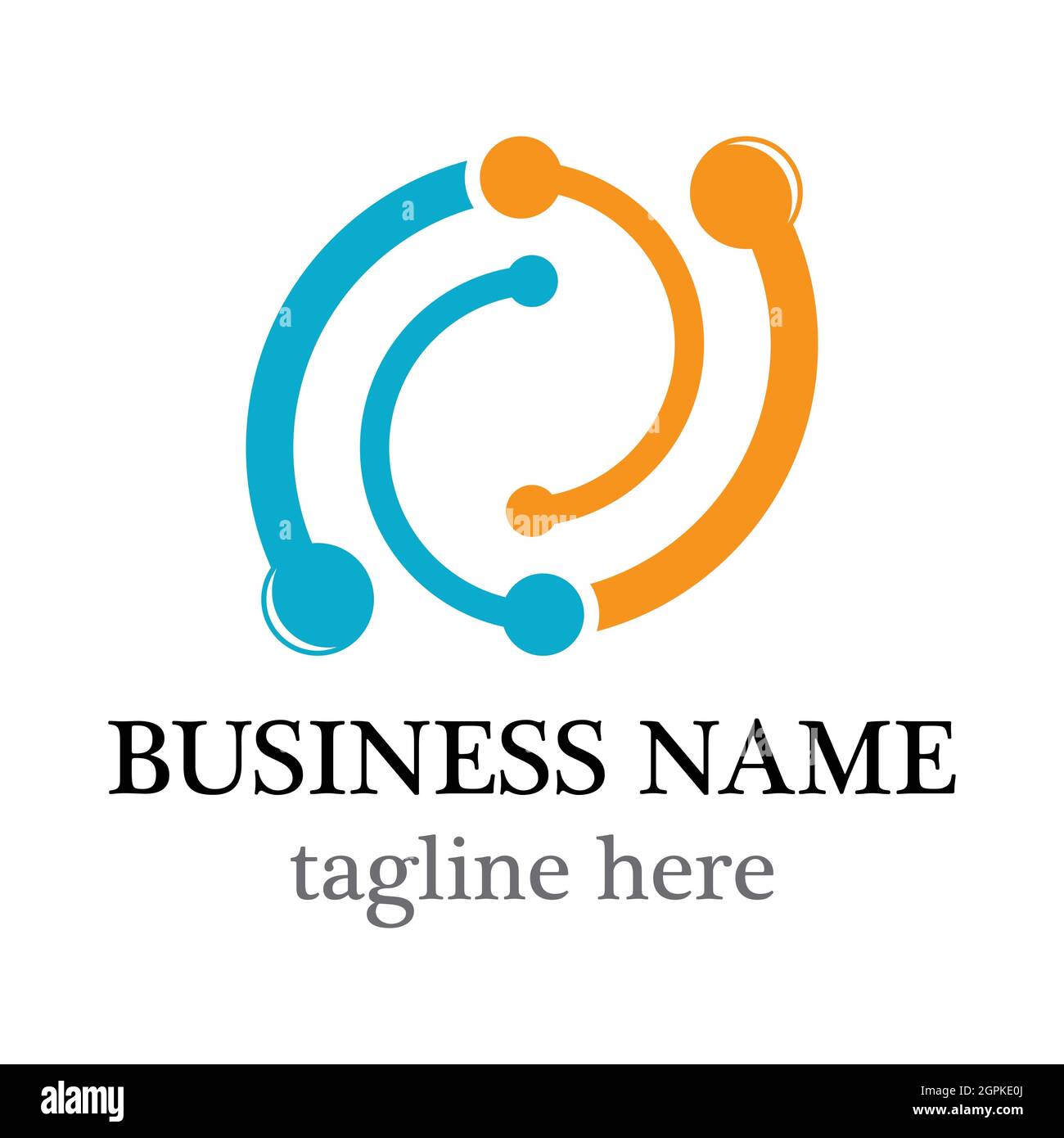 Modèle de logo de connexion conception d'icône vectorielle Banque D'Images