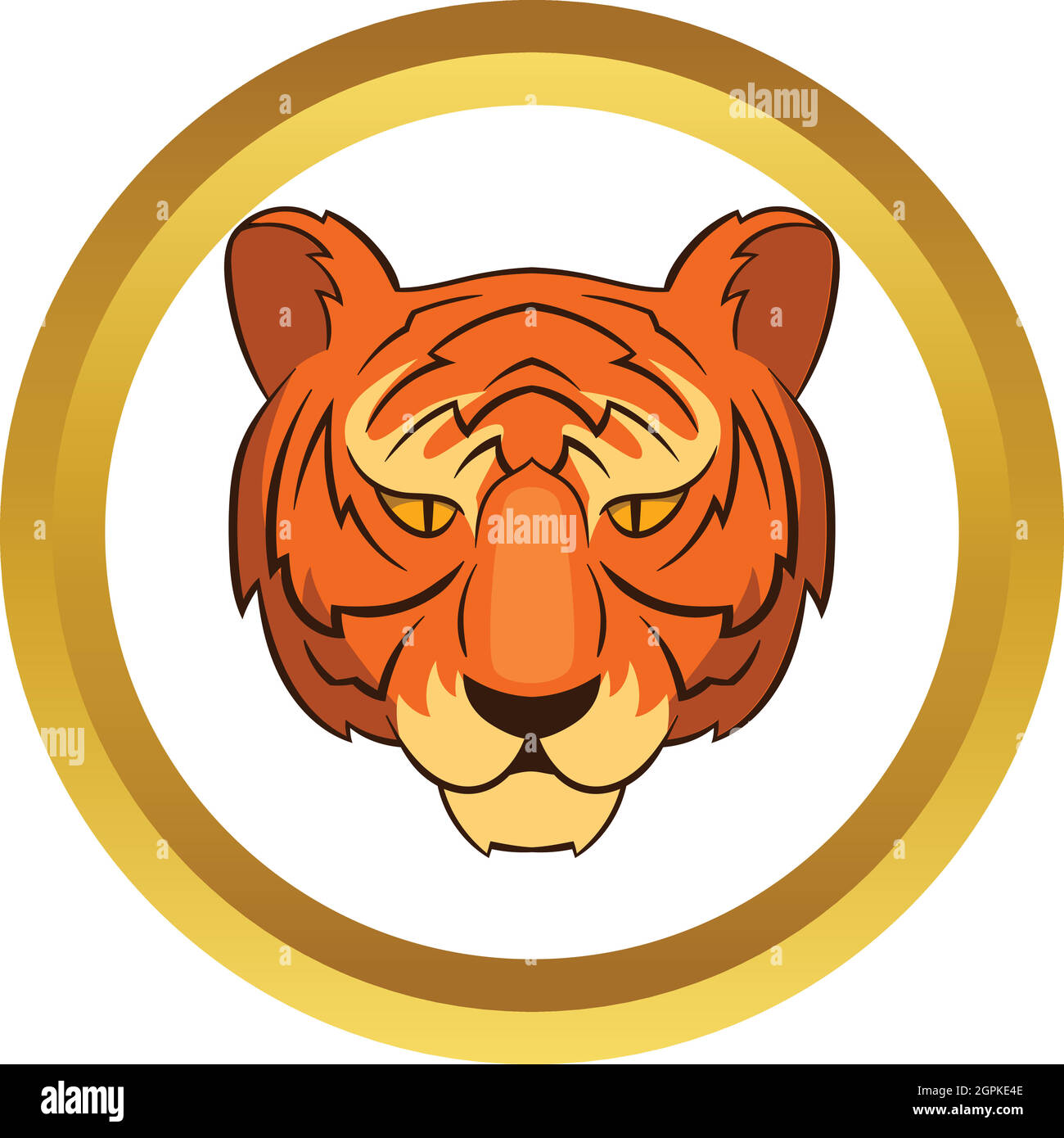 Tête de tigre icône vecteur Illustration de Vecteur