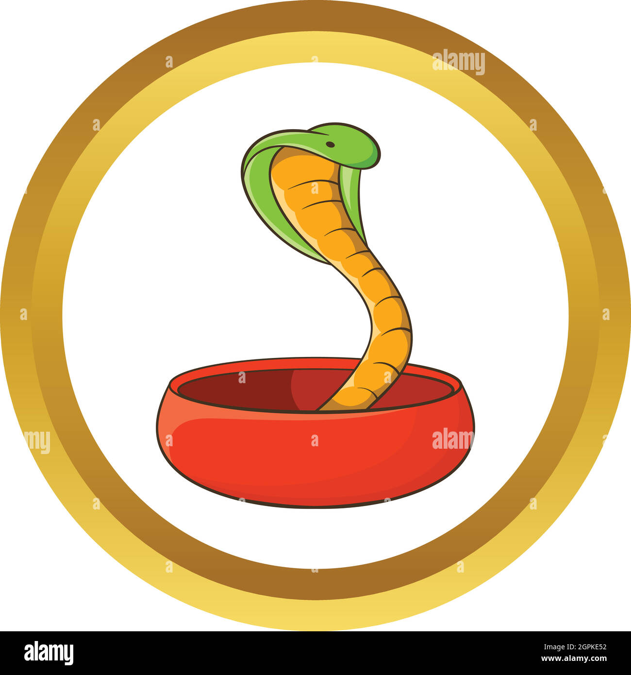 Cobra snake sortant d'une icône vecteur bol Illustration de Vecteur