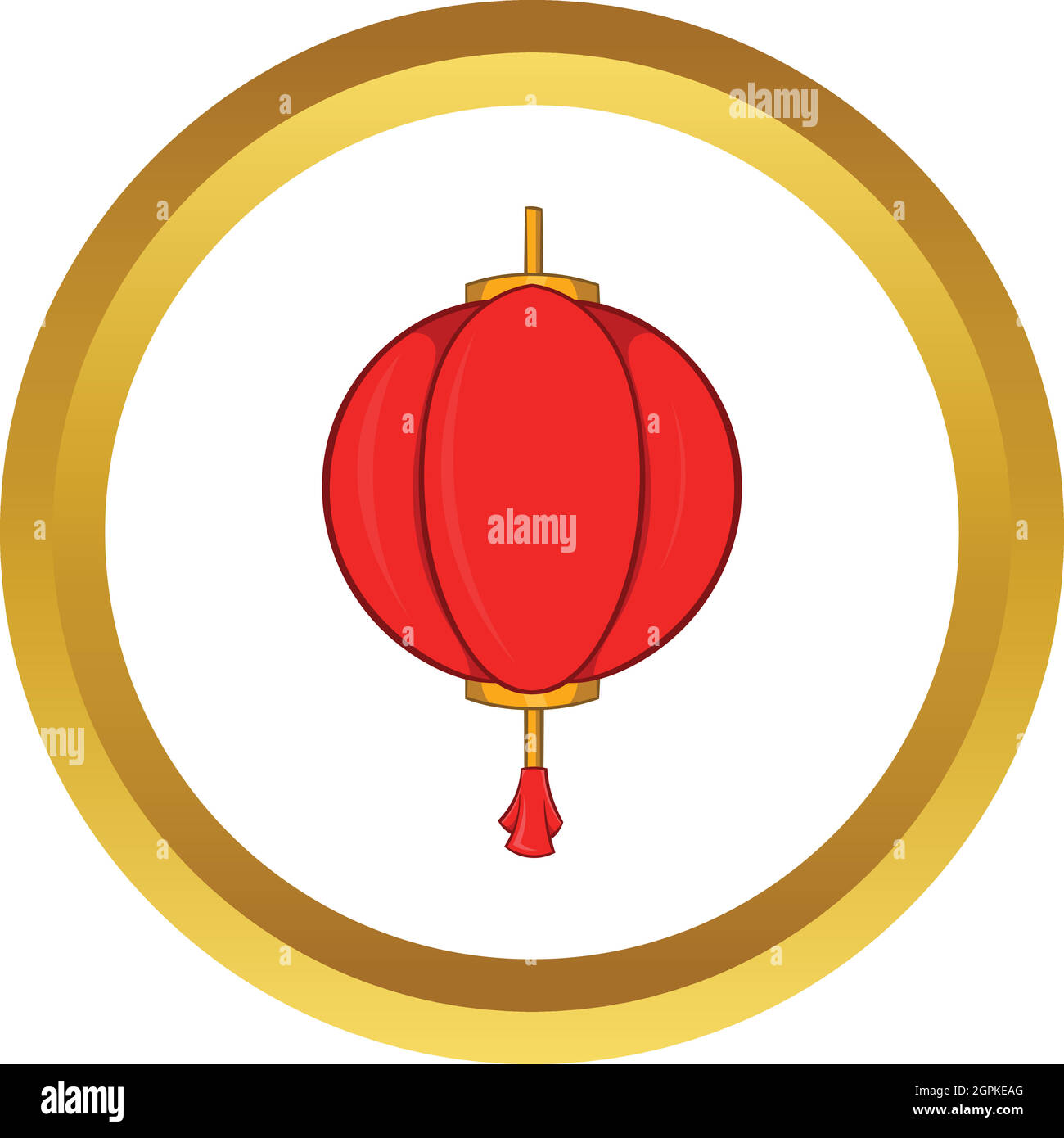 Lanterne chinoise rouge icône vecteur Illustration de Vecteur