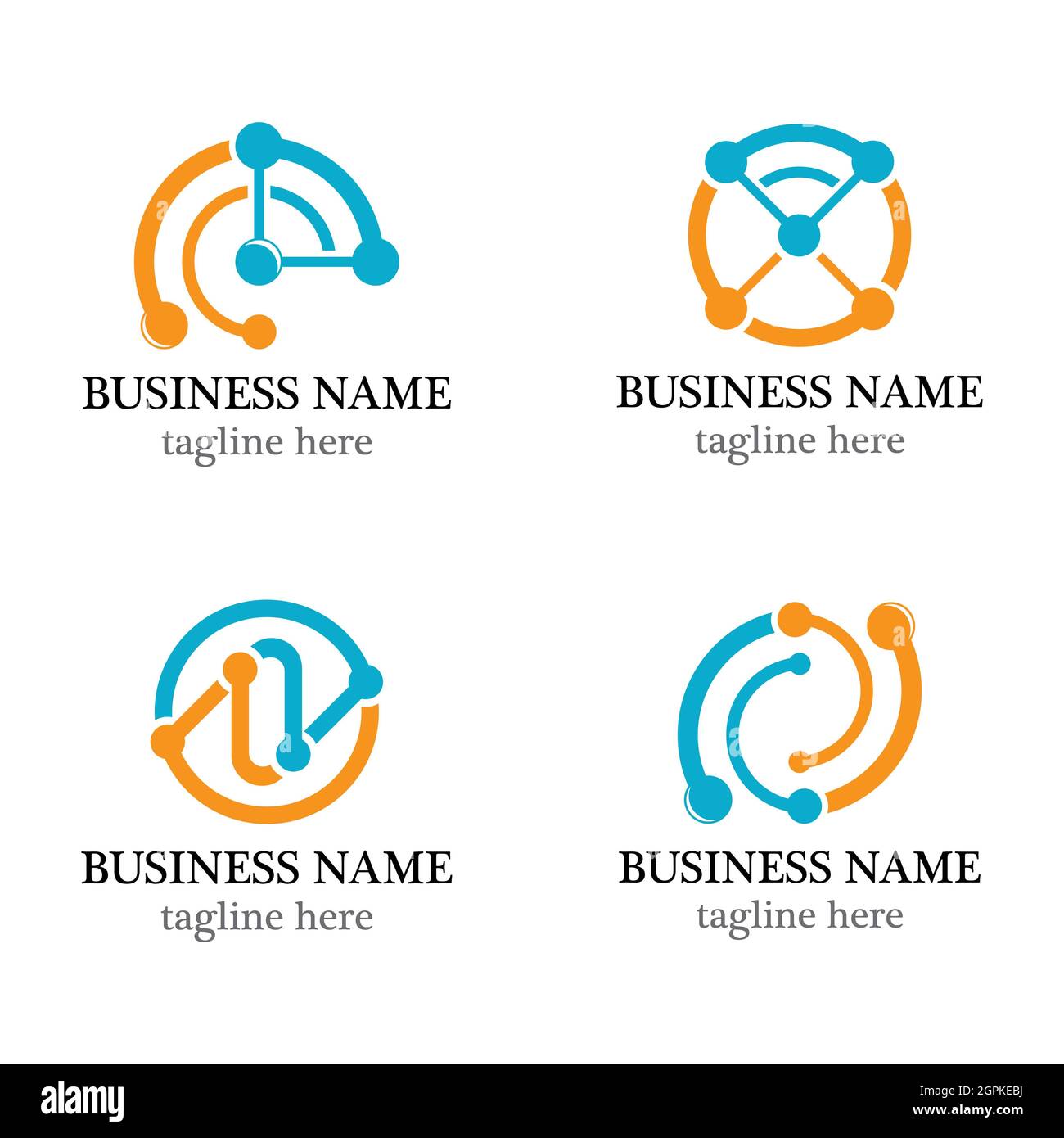 Modèle de logo de connexion conception de jeu d'icônes vectorielles Banque D'Images