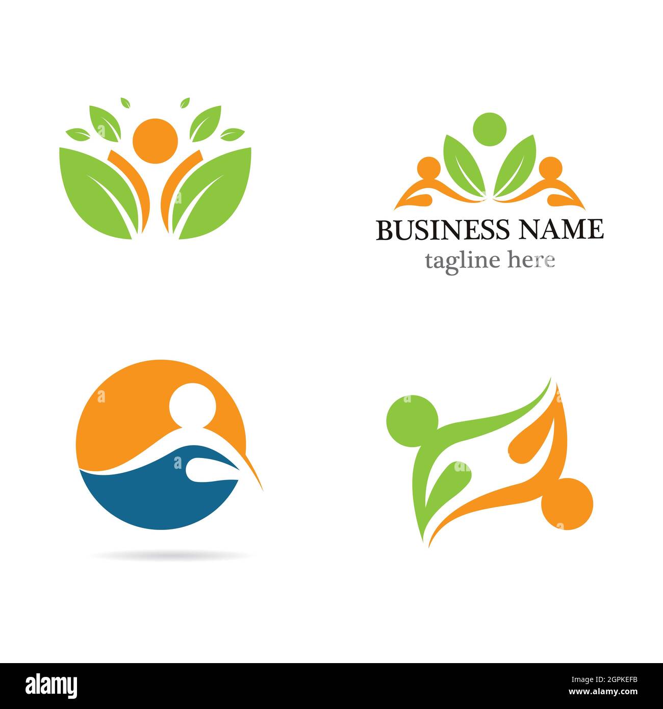 Modèle de logo sain vecteur icône jeu conception Banque D'Images