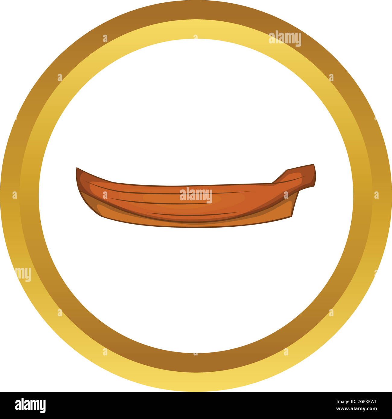 Icône vecteur bateau en bois Illustration de Vecteur